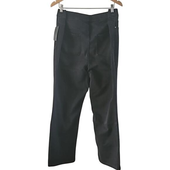 NWOT Isaac Mizrahi Live! Women’s Black Divine Denim Pull-On Straight Jeans 20W - Picture 6 of 9